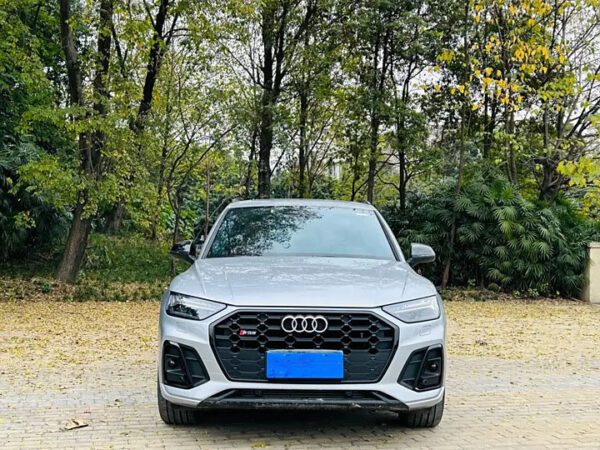 The used SUV car Audi SQ5 3L TFSI Quattro with grey color